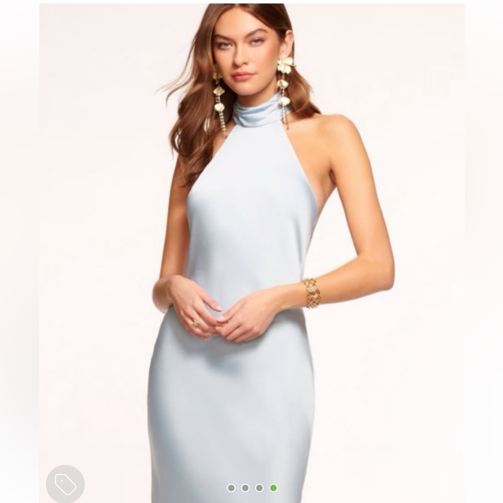 Blue Ramy Brook High Neck Gown